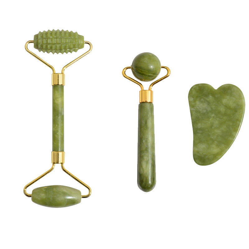 Massage Roller With Three Sets Of Facial Jade Massager Massage Roller With Three Sets Of Facial Jade Massager